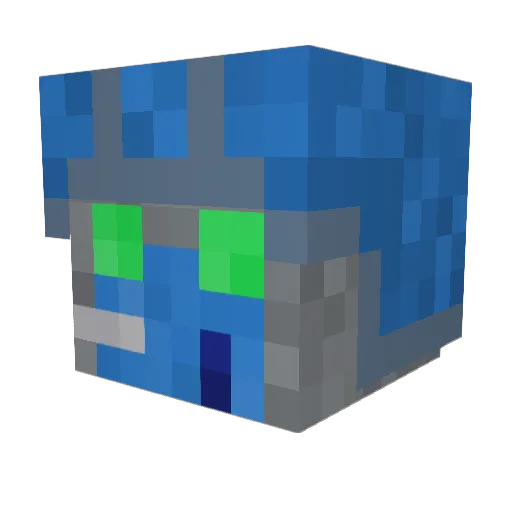 IkuKaneko Minecraft avatar head, 3D render