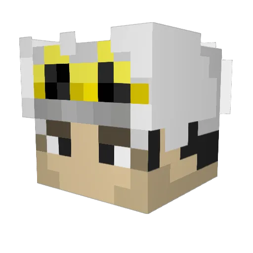 Ikuma00 Minecraft avatar head, 3D render