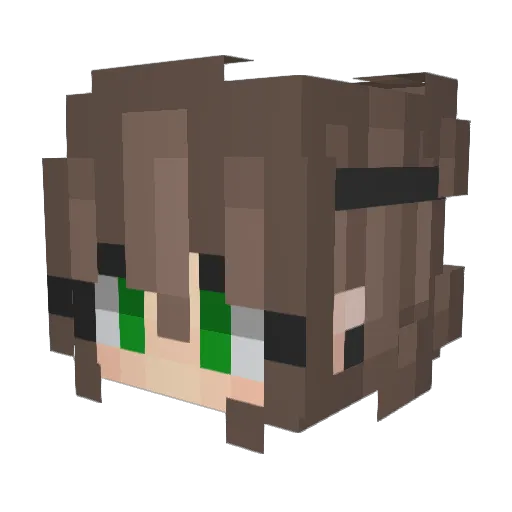 Ikuushi_ Minecraft avatar head, 3D render