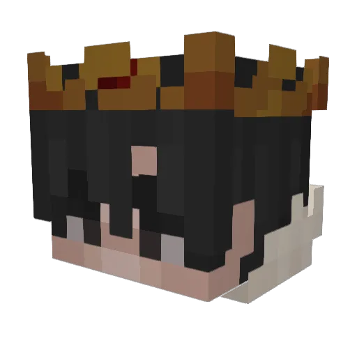 Ikuzushi Minecraft avatar head, 3D render