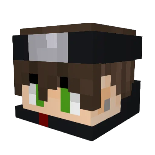 IkvvnI Minecraft avatar head, 3D render