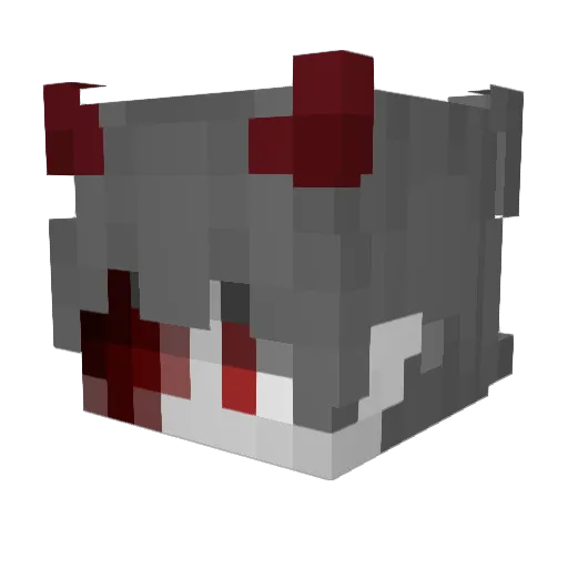 IkyHungry Minecraft avatar head, 3D render