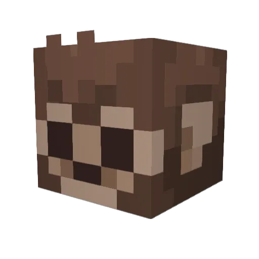 Il747lI Minecraft avatar head, 3D render
