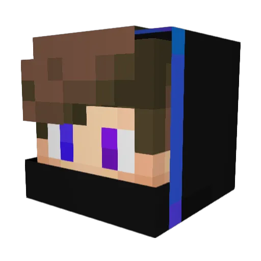 IlB_RicelI Minecraft avatar head, 3D render
