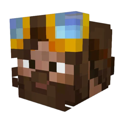 IlOptX_ Minecraft avatar head, 3D render