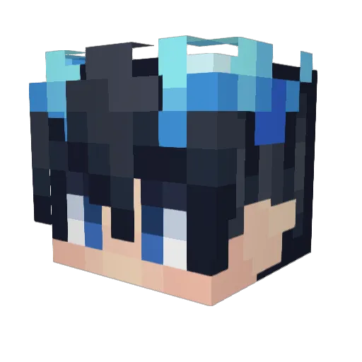 IlTizioEsa Minecraft avatar head, 3D render