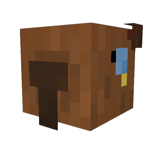 Il_Guerrino Minecraft avatar head, 3D render