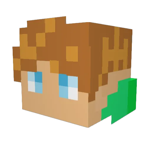 Il_ya Minecraft avatar head, 3D render
