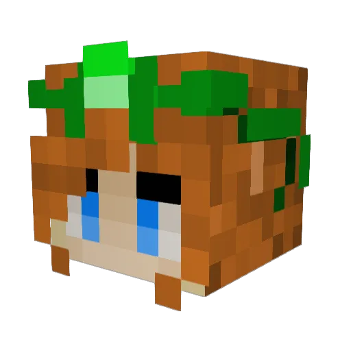 IlaC Minecraft avatar head, 3D render