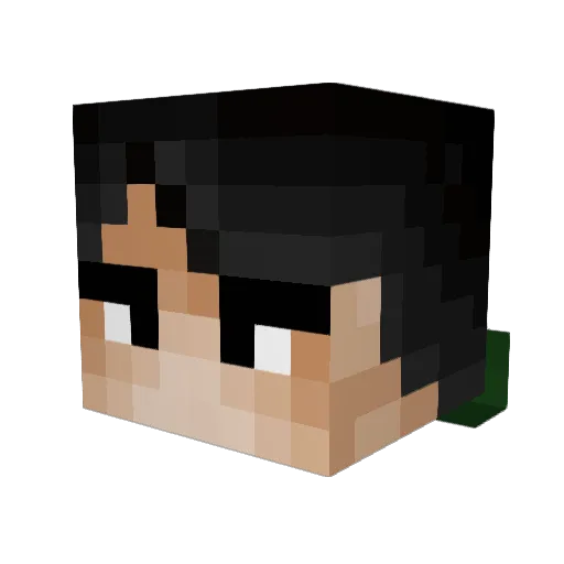 Ilaak Minecraft avatar head, 3D render