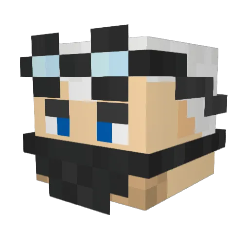 Ilaee Minecraft avatar head, 3D render