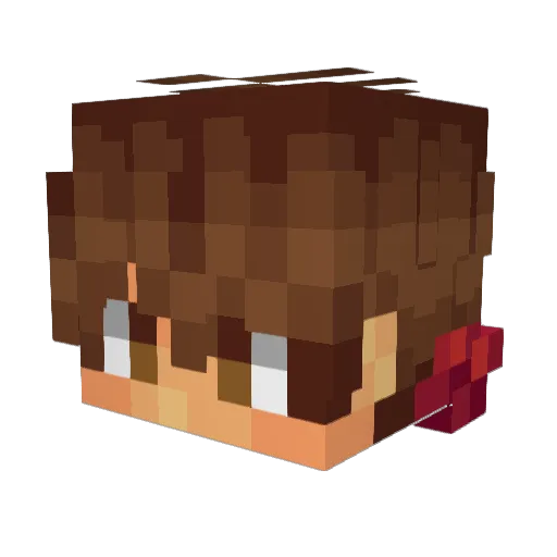 Ilan123_ Minecraft avatar head, 3D render