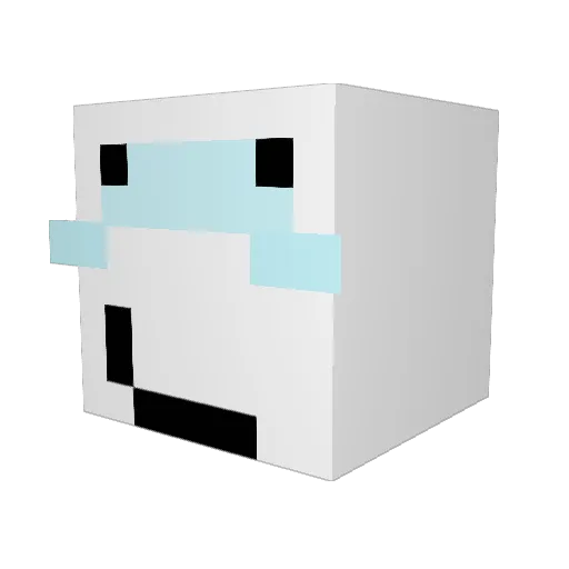 IlanChat Minecraft avatar head, 3D render