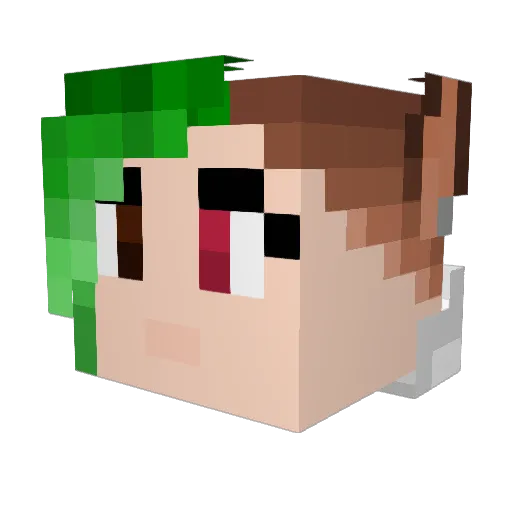 Ilanah_The_Kilr Minecraft avatar head, 3D render