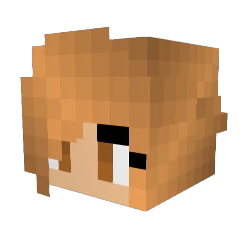Ilaria04 Minecraft avatar head, 3D render