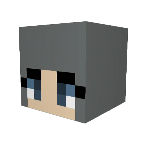 Ilaso Minecraft avatar head, 3D render