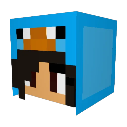 IlayLink Minecraft avatar head, 3D render