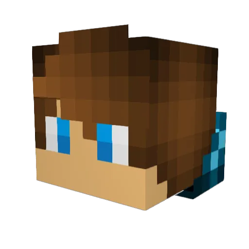 IlayPlayer Minecraft avatar head, 3D render