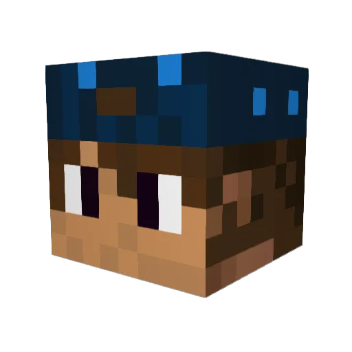Ilayz Minecraft avatar head, 3D render