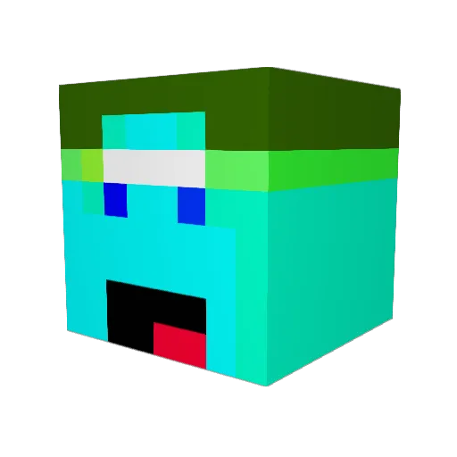 IlbeeYDope Minecraft avatar head, 3D render