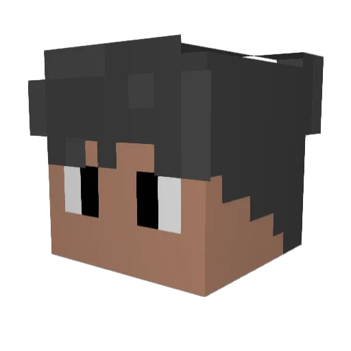 Ilbeyli Minecraft avatar head, 3D render