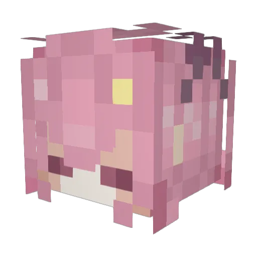 Ilebu Minecraft avatar head, 3D render