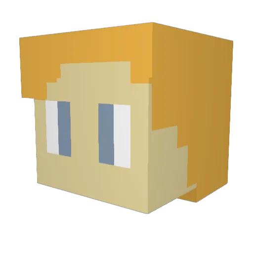 Ilehh Minecraft avatar head, 3D render