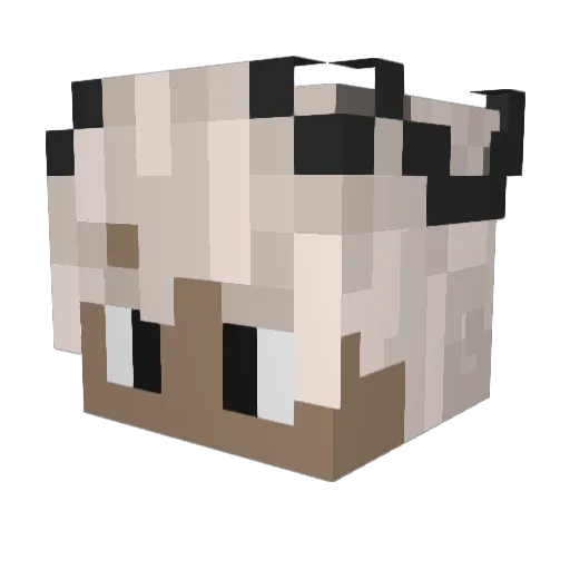 Ilfair Minecraft avatar head, 3D render