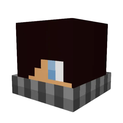 Ilflet Minecraft avatar head, 3D render