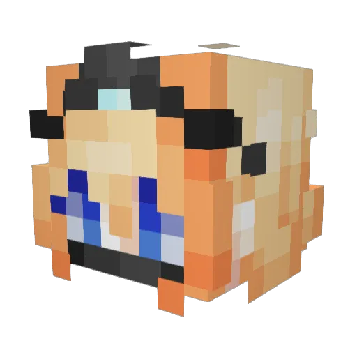 Ilfyr Minecraft avatar head, 3D render