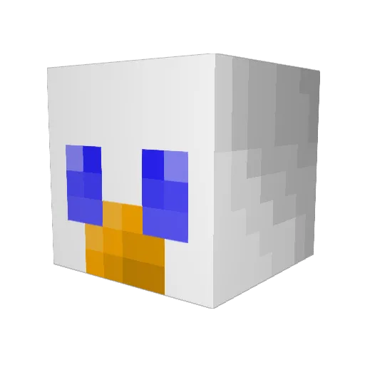 Ilgusao Minecraft avatar head, 3D render