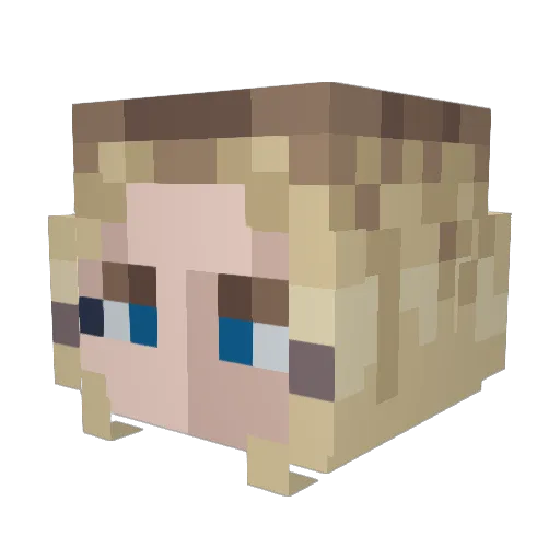 IlhamParrish Minecraft avatar head, 3D render
