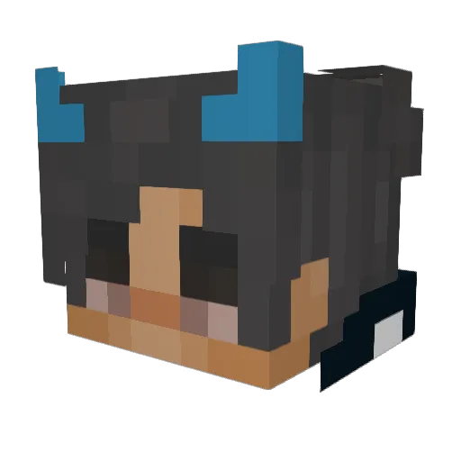 Iliadum Minecraft avatar head, 3D render