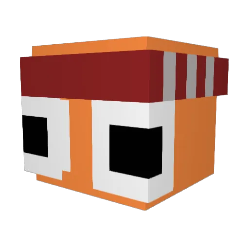 IlidraxOnFire Minecraft avatar head, 3D render