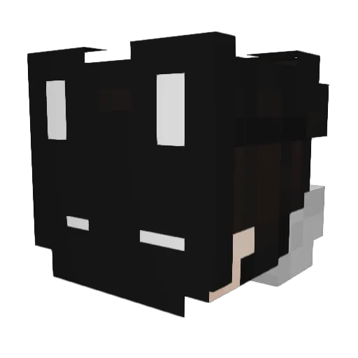 IlikeKofi Minecraft avatar head, 3D render