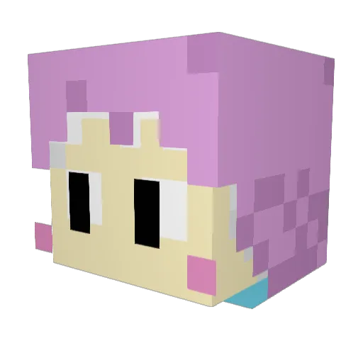 Ilikefart Minecraft avatar head, 3D render