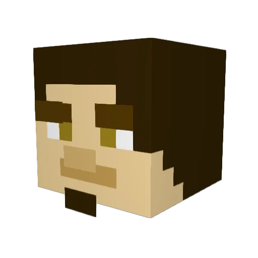 Ilikeliving Minecraft avatar head, 3D render