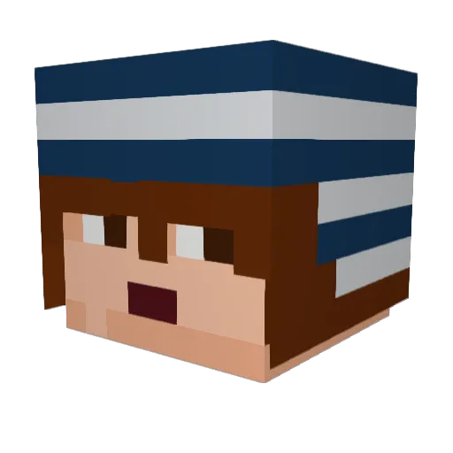 Ilikemanass Minecraft avatar head, 3D render
