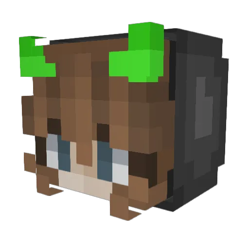 Ilinuc Minecraft avatar head, 3D render
