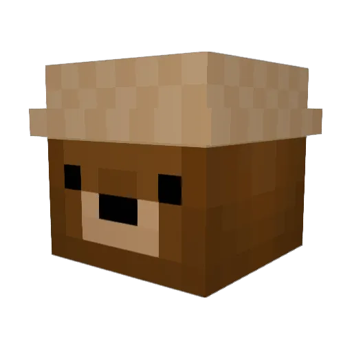Ilitari Minecraft avatar head, 3D render