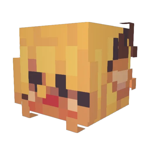 Ilithj Minecraft avatar head, 3D render