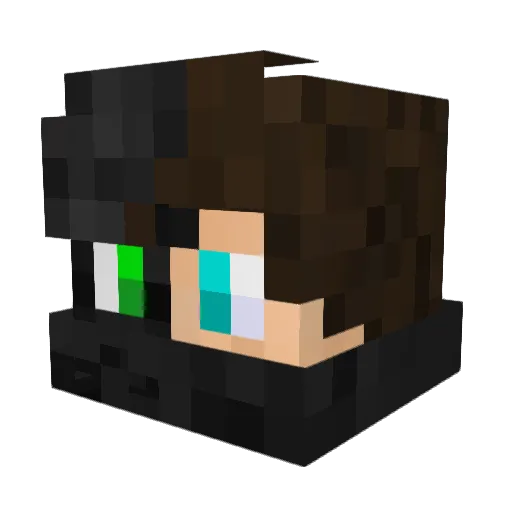 Iljoo_ Minecraft avatar head, 3D render