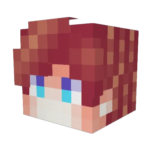 IlkaTOP Minecraft avatar head, 3D render