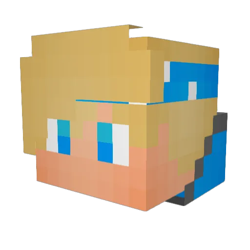 IlkerS Minecraft avatar head, 3D render