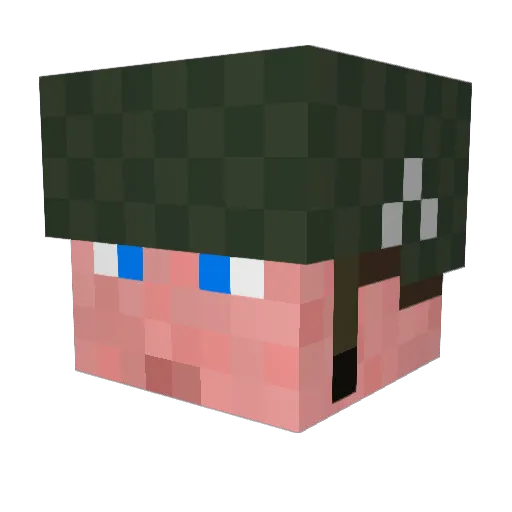 IlkkuOde Minecraft avatar head, 3D render
