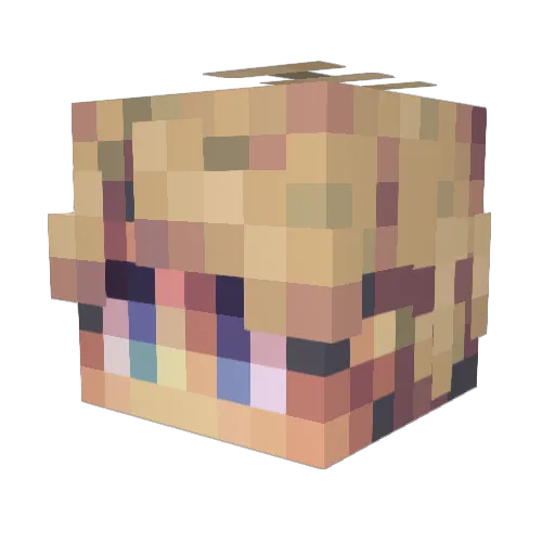 IllNeox Minecraft avatar head, 3D render