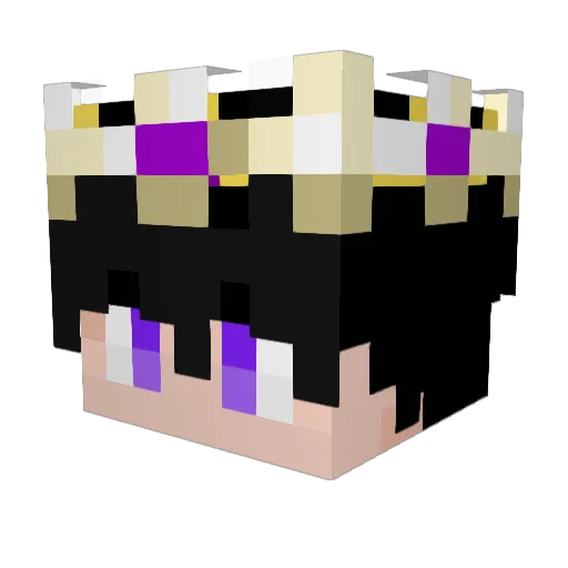 Illasshadow Minecraft avatar head, 3D render