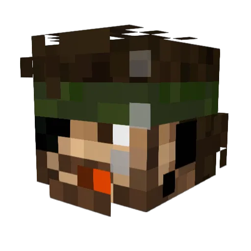Illatior Minecraft avatar head, 3D render