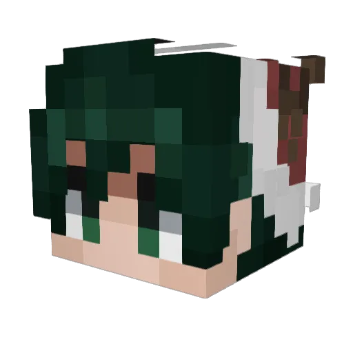 Illegallyhere Minecraft avatar head, 3D render
