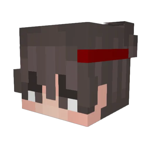 Illier Minecraft avatar head, 3D render